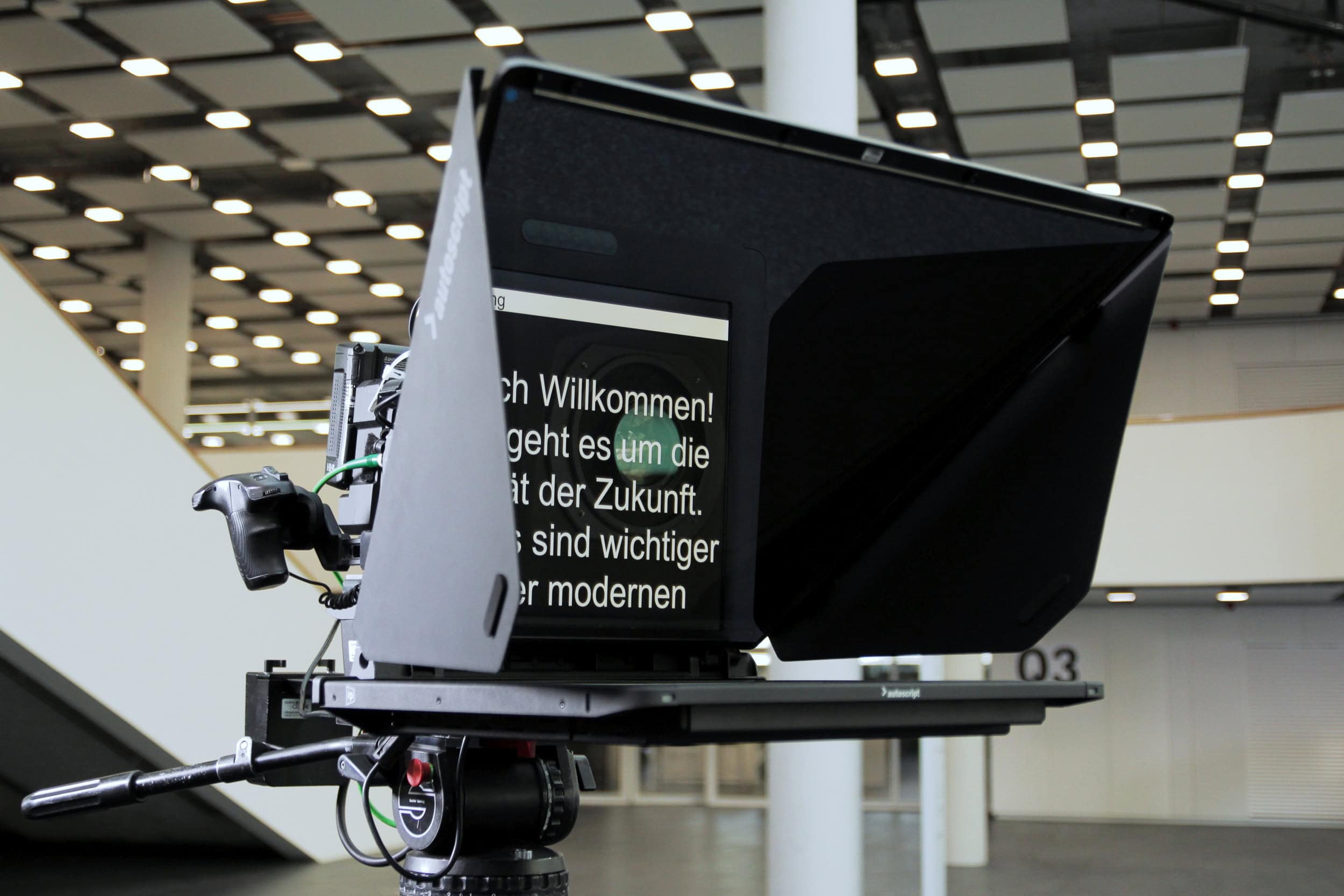 Teleprompter bei einer Unternehmensveranstaltung in München